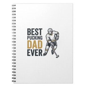 Best Pucking Dad Ever Hockey Dad Shirt Design_1 Notebook