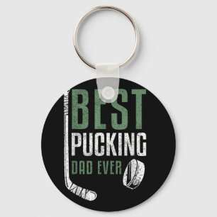 Best Pucking Dad Ever Hockey Daddy Grandpa Fathers Key Ring