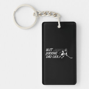 Best Pucking Dad Ever Hockey Father's Day Key Ring