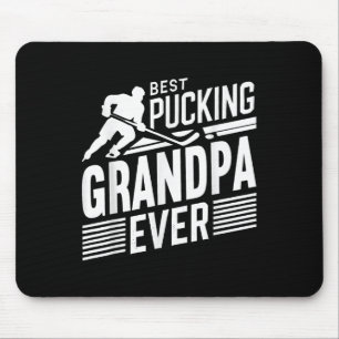 Best Pucking Grandpa Ever Shirt Hockey Lover Mouse Pad