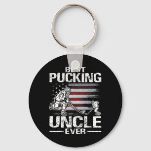 Best Pucking Uncle Ever Hockey Father's Day Gift Key Ring
