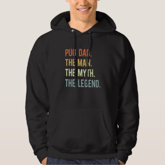 Best Pug Dad  Dog Animal  Cute Man Myth Legend Hoodie
