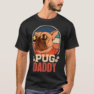 Best Pug Dad Ever Loves Doggies Retro Vintage Cute T-Shirt