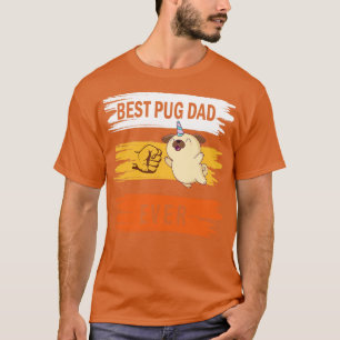 Best Pug Dog Dad Ever Happy Father Parent Summer V T-Shirt