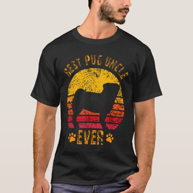 Best Pug Uncle Ever Funny Gift Uncle T-Shirt (Front)