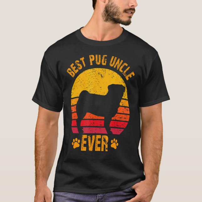 Best Pug Uncle Ever Funny Gift Uncle T-Shirt (Front)