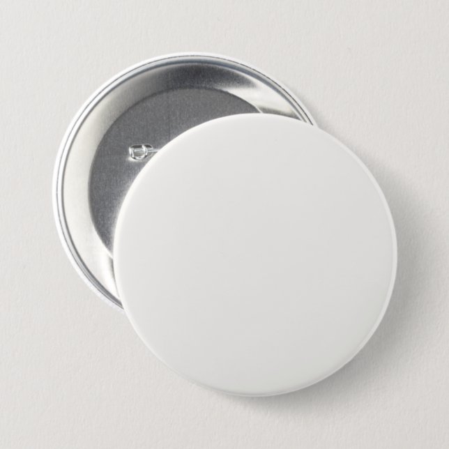 Best Pure White FAF9F6 Colour - Option to Add Name 7.5 Cm Round Badge (Front & Back)