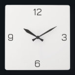 Best Pure White FAF9F6 Colour - Option to Add Name Square Wall Clock<br><div class="desc">Add a name, initials or some text, or keep the colour alone. Colour coordinates with other items in the store based on the name and the HEX code (six-digit hex triplet) shown. Use this code to mix, match and customise any other item to go with this, or to add to...</div>