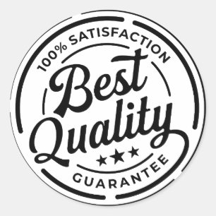 Best Quality 100% Satisfaction Guarantee Classic Round Sticker