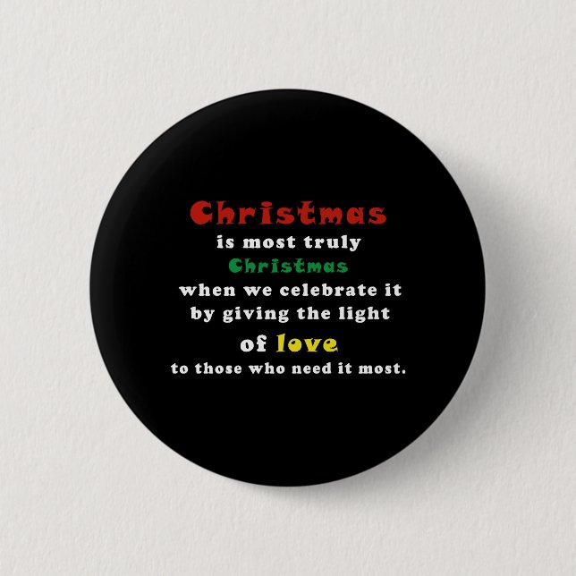 Best Quote Christmas 6 Cm Round Badge (Front)