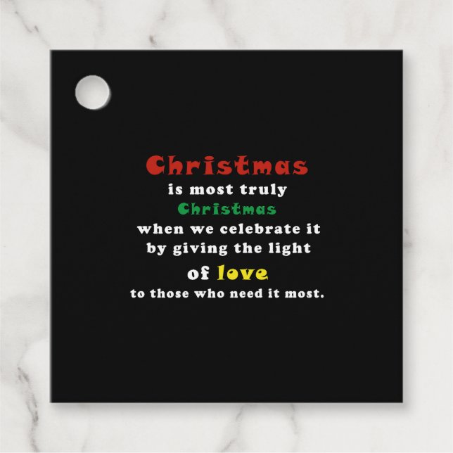Best Quote Christmas Favour Tags (Front)