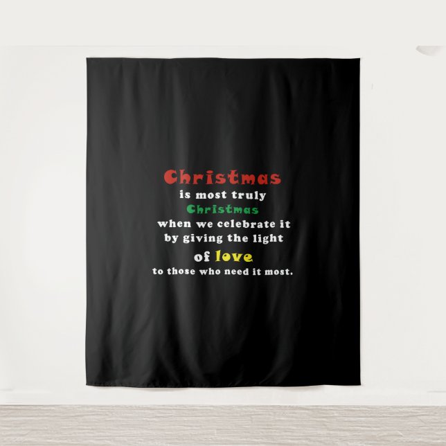 Best Quote Christmas Tapestry (Front)