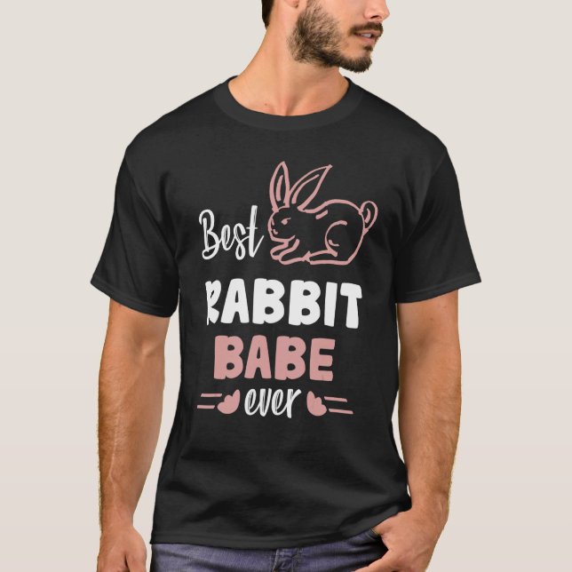 Best Rabbit Babe Ever Cute Bunny Family Couple Mat T-Shirt (Front)