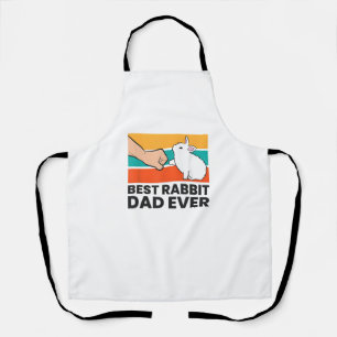 Best Rabbit Dad Ever Funny Rabbit Father Rabbit Bu Apron