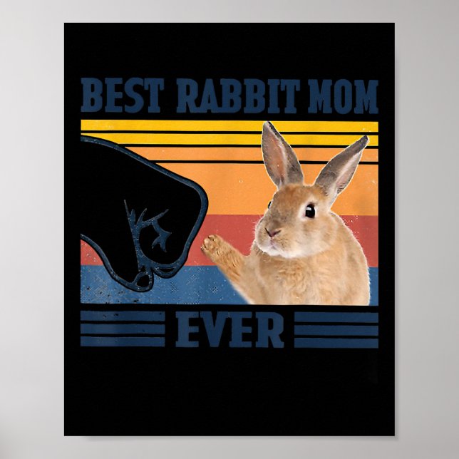 Best Rabbit Mum Ever Mother's Day gift  Poster (Front)