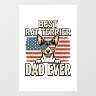 Best Rat Terrier Dad Ever Patriotic Dog Shirt Desi