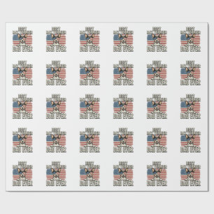 Best Rat Terrier Dad Ever Patriotic Dog Shirt Desi Wrapping Paper