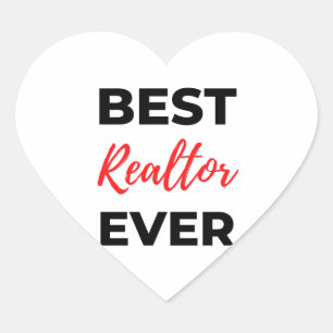 Best Realtor Ever 2 Heart Sticker