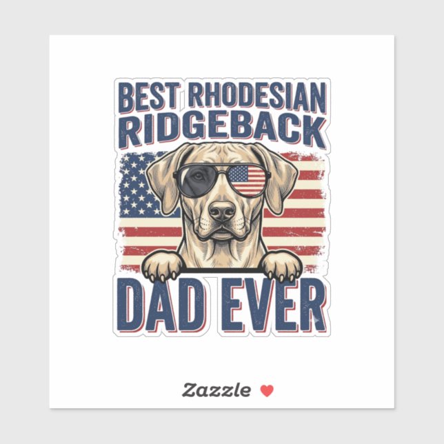 Best Rhodesian Ridgeback Dad Ever Vintage Dog Shir (Sheet)