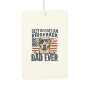 Best Rhodesian Ridgeback Dad Ever Vintage Dog Shir Car Air Freshener