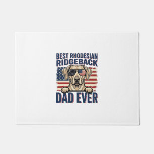 Best Rhodesian Ridgeback Dad Ever Vintage Dog Shir Doormat