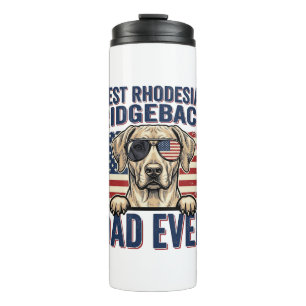 Best Rhodesian Ridgeback Dad Ever Vintage Dog Shir Thermal Tumbler