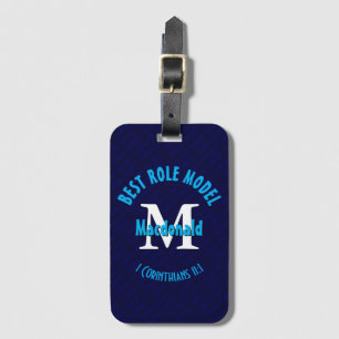BEST ROLE MODEL Personalised Mother Father Teacher Luggage Tag