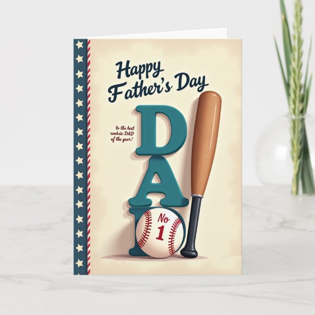 Best Rookie Dad Of Year Card (Front)
