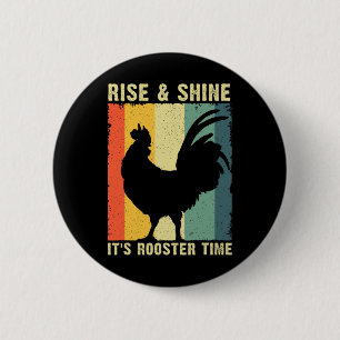 Best Rooster Design For Men Women Kids Chicken Roo 6 Cm Round Badge