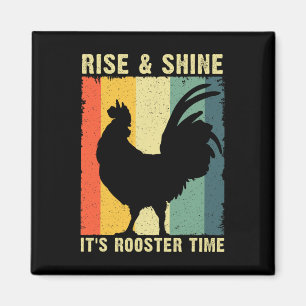 Best Rooster Design For Men Women Kids Chicken Roo Magnet