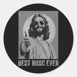 Best Rosc Ever Fun Easter Jesus Nurse Doctor Surge Classic Round Sticker