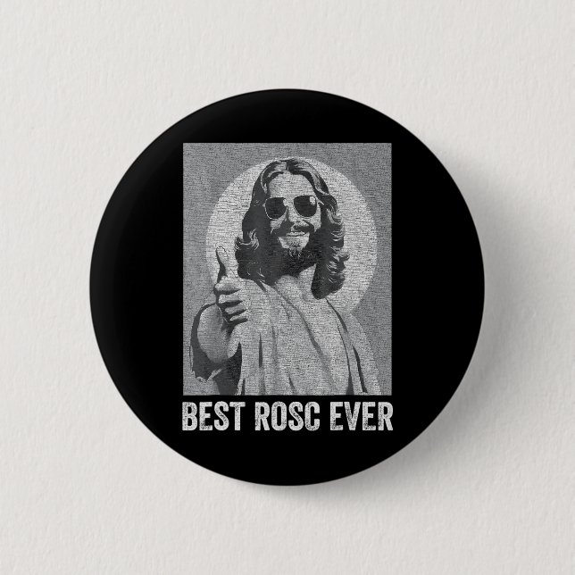 Best ROSC Ever Funny Easter Jesus Nurse Doctor 6 Cm Round Badge (Front)