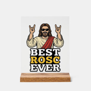 Best Rosc Ever Vintage Rock Hand Religious Shirt_1 Acrylic Sign