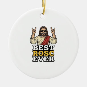 Best Rosc Ever Vintage Rock Hand Religious Shirt_1 Ceramic Tree Decoration