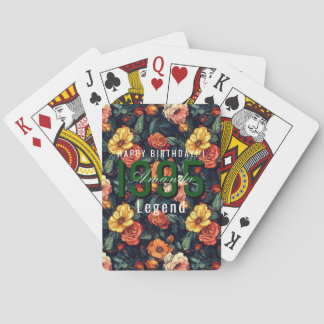 Best Rose Floral Garden Birthday Party Playing Cards
