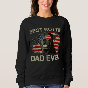 Best Rottie Dad Ever Rottweiler American Flag Gift Sweatshirt