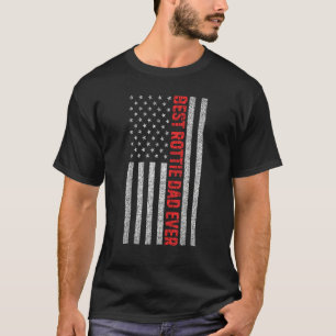 Best Rottie Dad Ever Us American Flag For Father' T-Shirt