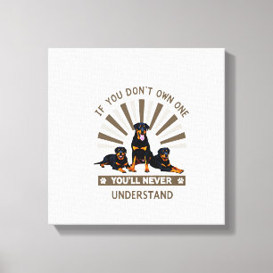 Best Rottweiler Art For Men Women Kids Rottie Rott Canvas Print