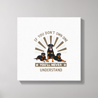Best Rottweiler Art For Men Women Kids Rottie Rott Canvas Print