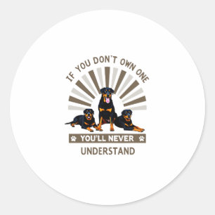 Best Rottweiler Art For Men Women Kids Rottie Rott Classic Round Sticker