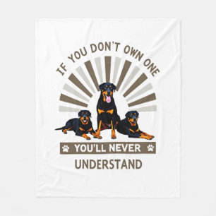Best Rottweiler Art For Men Women Kids Rottie Rott Fleece Blanket