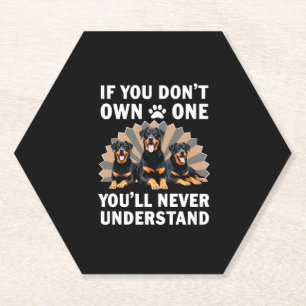 Best Rottweiler Art For Men Women Kids Rottie Rott Paper Coaster