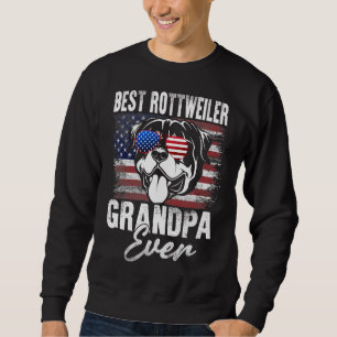 Best Rottweiler Dad Ever American Flag 4 Sweatshirt