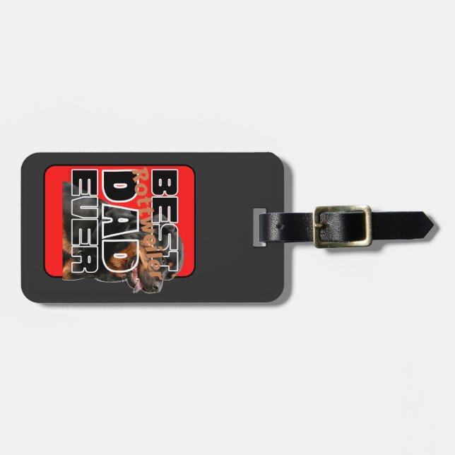 Best Rottweiler Dad Ever  Luggage Tag (Front Horizontal)