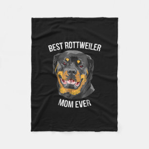 Best rottweiler mum ever gift  womens rottie fleece blanket