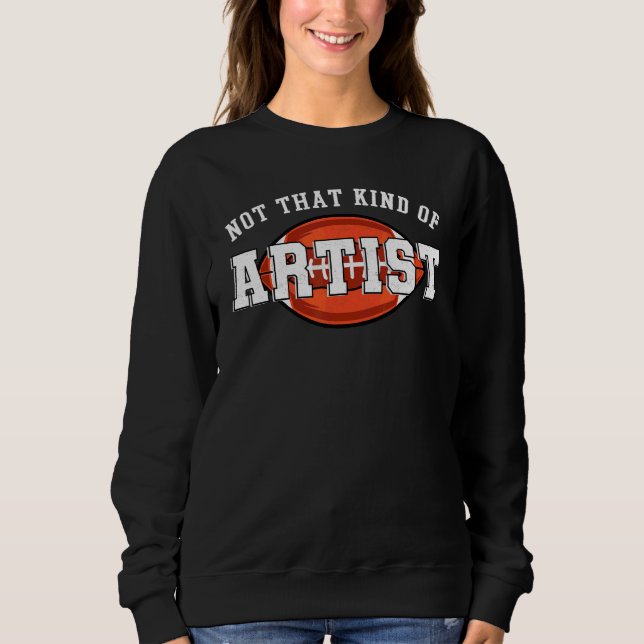 Best Rugby  Artist Rugby Coach Tackle Quarterback Sweatshirt (Front)