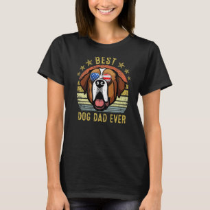 Best Saint Bernard Dad Ever Vintage Dog T-Shirt