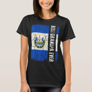 Best Salvadoran Grandpa Ever El Salvador Flag Fath T-Shirt