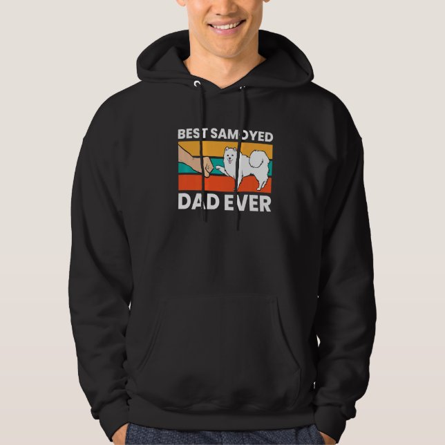 Best Samoyed Dad Ever Cute Samoyed Hoodie (Front)