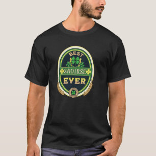 Best Saoirse Ever Personal Name Irish Retro Beer L T-Shirt